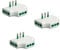 Fanton 82220-B3 - set 3 pezzi adattatore presa tripla piatta SALVASPAZIO multipla 1 spina italiana GRANDE 16A 3 prese italiane grandi adattatore triplo spazi stretti
