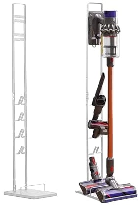 Supporto per Aspirapolvere Compatibile con Dyson V15 V12 V11 V10 V8 V7 V6 - DC58/ DC59/ DC62/ DC74 - Organizzatore da Pavimento Senza Forare Il Muro.