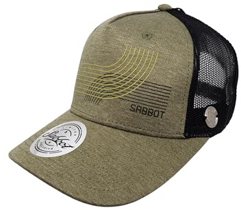 SABBOT Luke Snapback Cap, Moderne Mesh-Kappe, Verstellbare Trucker-Mütze, Basecap, Stylischer Sonnenschutz, Sportcap, Sommerhut, Atmungsaktiv, Ideal für Outdoor (Armeegrün)