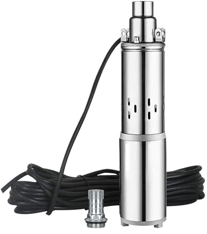 Bomba para Pozos Profundos, Bomba Sumergible para Pozos Profundos,Bomba de Agua Sumergible con Cable de 16m,Bomba de Agua Solar,Bomba para Pozos para Tierras de Cultivo Fábricas Minas