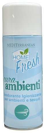 HOME PRO MEDITerranean Deo Fresh Spray Igienizzante Deodorante Ambiente Tessuti Assorbiodori Profumatori Armadio E Cassetti Elimina Odori Profumatore Auto Vestiti 400ml