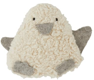 Efie Bio-Rassel Pinguin – aus Baumwollplüsch (kbA), gefüllt mit Schurwolle (kbT) – GOTS-zertifiziert – handgefertigt in Deutschland – nachhaltiges Babyspielzeug