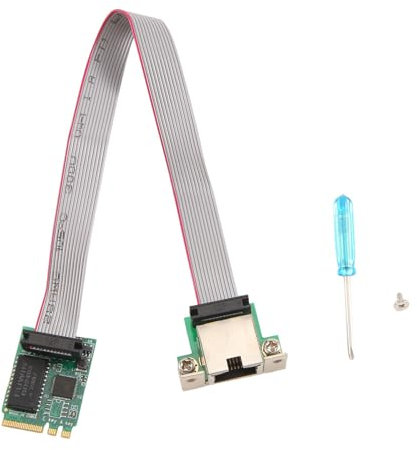 Elqubkan Tarjeta LAN Ethernet M.2 A+e Key 2.5G RTL8125B Tarjeta de Red de Control Industrial Tarjeta de Red Ethernet M.2 Gigabit