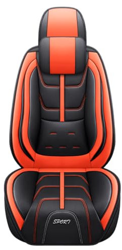 QIOZO ar Sitzbezüge, universal, vollständiges Set, für Seat Leon, Ibiza, Arona, Ateca, Altea, Exeo, Ibl, Ibx, Toledo, Autoteile, wasserdicht, Orange