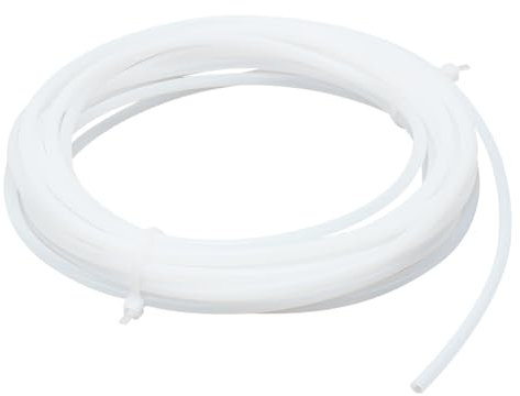BENECREAT 5 m Rolle PTFE Schlauch, 2.5mm ID x 4 mm AD weißer Zubehör für Bewässerungsgeräte, passend für Direktantrieb und Bowden-3D-Drucker