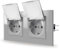 JIMEIDA Double prise encastrée grise 16 A avec couvercle étanche 157 x 86 mm, 250 V