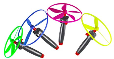 Flying Saucer Toy Spinner Flying Disc Toys Game Propeller for Kids Random Colors 4Sets.