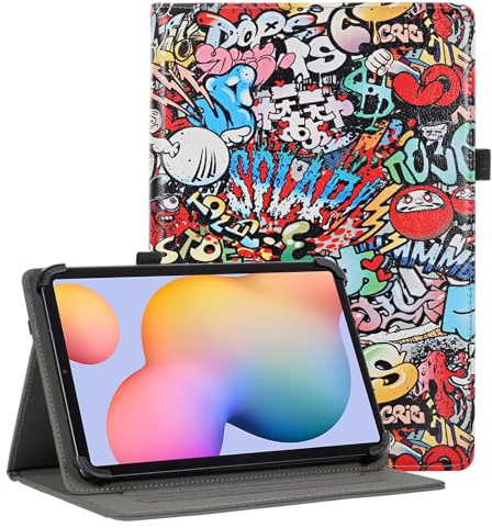 Vakarey 10.1 Inch Tablet Case Universal for Doogee U11/U11 Pro/Tab A9 10 Zoll/A9 Pro+/TABWEE 11 Inch Tablet Case,Graffiti