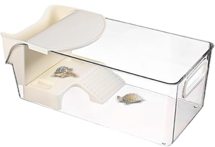 Acuario para Tortugas - Terrarios y Acuarios para Tortugas Acuáticas - Terrario para Mascotas Hábitat para Alimentar Cangrejos de Río Ranas Reptiles y Cangrejos Ermitaños