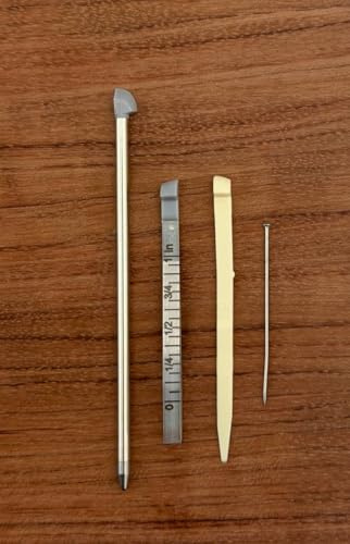 Replasment Spares for Victorinox Toothpick + Tweezers + Pin + Ballpoint Pen for Large 91mm Swiss Army Knife (Grey/Cream)