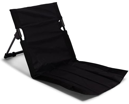 Trespass Ground Chair Lowdown - Verstellbarer Rückenlehnenwinkel, kompaktes und faltbares Design, Tragetasche mit verstellbarem Gurt, strapazierfähiges Oxford-Polyester, Schaumstofffüllung