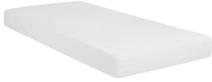 G BETTWARENSHOP Jersey Spannbetttuch wasserdicht 2in1 • Bettlaken und Matratzenschutz in einem 180x200-200x200 cm, Weiss