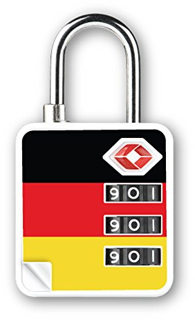 Stanley Lucchetto da Viaggio, Combinazione a 3 Cifre, Arco Acciaio 30 mm, Indicatore di Sicurezza in Zinco, per Zaini, Borse, Valigie, Borse Sportive, Bianco - Special Edition Mondiali 2018