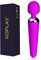 Wand Massager, Magic Masajeador Eléctrico de Masaje Corporal Inalámbrica, Impermeable y Recargable, Alivio Mágico para el Estrés & Dolor Muscular para Mujer (Mini Púrpura)