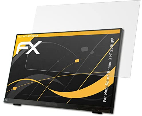 atFoliX Panzerfolie kompatibel mit HannSpree Hanns-G HT225HPB Schutzfolie, entspiegelnde und stoßdämpfende FX Folie