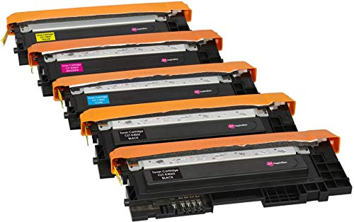 5er Set Premium Toner kompatibel für Samsung Xpress SL C410W C460FW C460W C467W CLP-360 CLP-365 CLP-365W CLX-3305 CLX-3305FN CLX-3305W CLT-406S | Schwarz 1.500 Seiten & Color je 1.000 Seiten