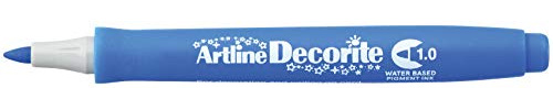 Artline 'Decorite' Blue Marker Pen 1.0mm for Card, Glass, Metal and Plastic