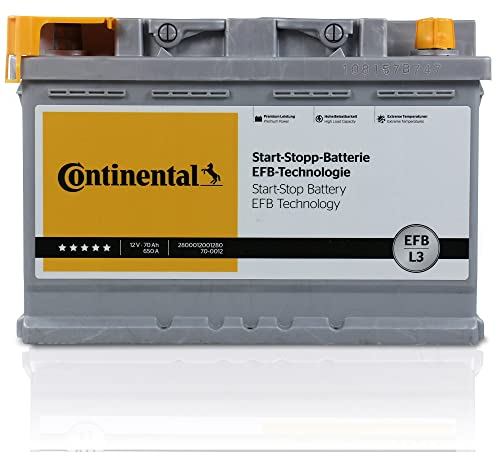 CONTINENTAL Starterbatterie 2800012001280 Autobatterie EFB-Batterie L3 12V 70Ah 650A