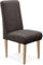 CAVADORE Esszimmerstuhl Malm / Polsterstuhl für Küche oder Esszimmer / Passend zur Küchengarnitur Malm / Leichte Fleckenentfernung dank Soft Clean / 48 x 103 x 62 / Flachgewebe: dunkelgrau