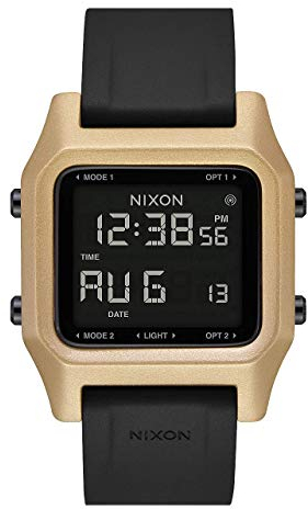 Nixon Herren Digital Chinesische Automatik Uhr mit Kunststoff Armband A1282-010-00, Schwarz