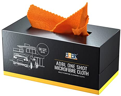 ADBL One Shot Mikrofasertücher: Lackschonende Mehrzwecktücher mit 200GSM - fusselfreie Allzweck Reinigungstücher Auto & Motorrad - Auto Microfasertücher | 30x30cm (50 STK.)