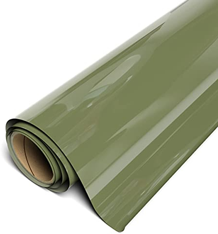 Siser EasyWeed Heat Transfer Vinyl 11.8 x 5ft Roll (Green Olive) - Compatible with Siser, Cricut, Silhouette and Other Craft/Professional Cutters - CPSIA Certified