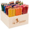JOLLY Classpack - Wood, Supersticks Delta, Basic colours, Holzbox mit 144 Farbstiften, 12 Grundfarben, Bruchfest und Ungiftig, ergonomische Dreikantform, Ideal für Schule und Kindergarten