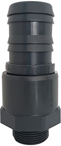 Schlauchanschluss Schlauchstutzen Schlauchreduzierung Profi Tülle auf 50mm verschiedene Gewinde (1-1/4 auf 50mm)