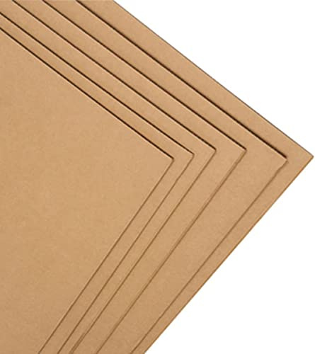 A3 Wellpappe-Blätter, 36 Stück, Kraftkarton-Verpackungs-Trennblätter, 3 mm dick, 297 x 420 mm, Schutzeinlagen für Versand, Handwerk, Kunstwerke und Aufbewahrung, Braun (36)