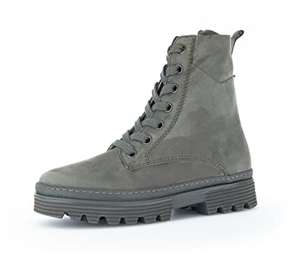 Gabor Damen Combat Boots, Frauen Stiefeletten,Wechselfußbett,Moderate Mehrweite (G),schnürstiefel,Stiefel,efeu (Frottee),37 EU / 4 UK