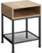 TecTake Mesilla de Noche, Mesita para Dormitorio de Estilo Industrial, Mesa Auxiliar Minimalista para salón, Mobiliario de Interior (Madera Industrial Clara)