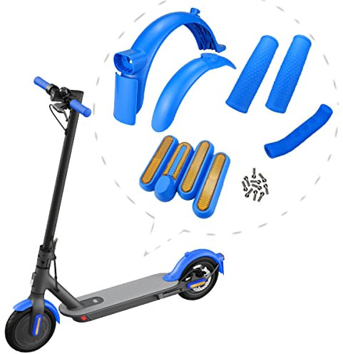 Gleamydot Hinterer Kotflügel Electric Scooter 3 Hinterer Kotflügel Ersatz Sets Kompatibel für Xiaomi E Roller Mi M365 1S Pro 2 Essential Zubehör (blau1)