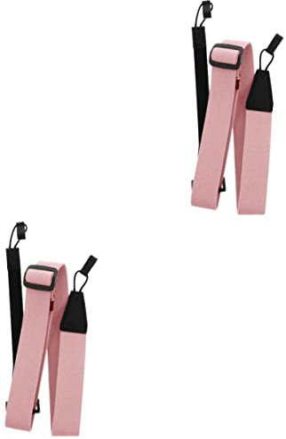 2 Stk Ukulelengurt Gitarrenplektren Für E-gitarre Halsschlaufe Lila Gitarrengurt Kein Stanzen Gitarrengurt Rutschfest Sopran Ukulele Zubehör Baumwolle Einfach Handtasche Kind