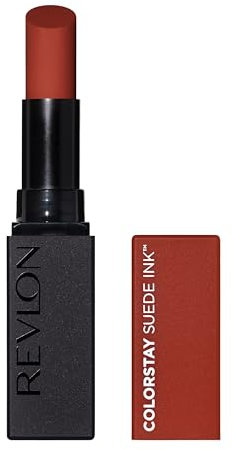 Revlon ColorStay Suede Ink Lipstick, deckender Lippenstift, langanhaltend, nicht übertragbare Formel, angereichert mit Vitamin E, wasserfest, 006 In The Money, 2,55 g