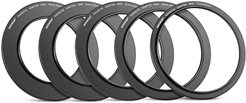 Neewer Magnetic Step Up Filter Ring Adapter Kit: 58-82, 62-82, 67-82, 72-82, 77-82 Lens Filter Adapters, Compatible with K&F Magnetic 82mm Filters on 77mm/72mm67mm/62mm/58mm Camera Lens