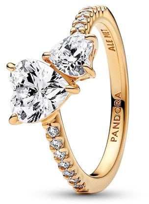 PANDORA Double Heart Sparkling Ring 161198C01-60