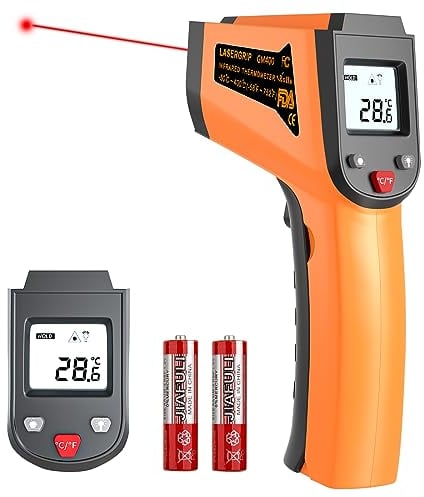 Non-Contact Digital Laser Grip Infrared Thermometer Temperature Gun -58℉~ 752℉ (-50℃ ~ 400℃), Digital Instant Read Meat Thermometer Kitchen Cooking Food Candy Thermometer for Oil Deep Fry BBQ