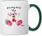 Spreadshirt Diddl Maus Ich Mag Dich Tasse, Weiß/Dunkelgrün, 325 ml, Keramik, Henkel, Tasse