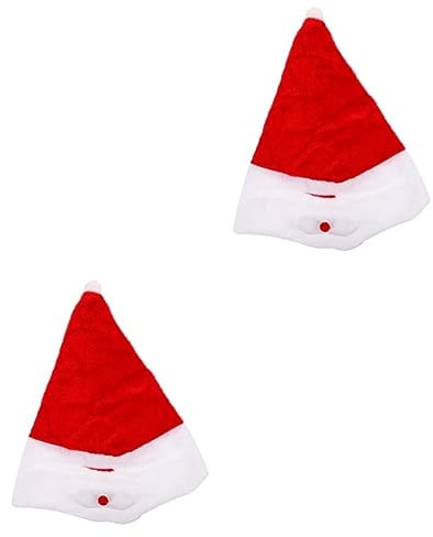 VICASKY 2 Stk Weihnachts Mann Hut Cascos Para Bicicletas Fahrradhelm Weihnachtsdeko Reithelm Weihnachtsmütze Weihnachtsmann Helmüberzug Helmabdeckung Helmmütze Samt Schutz Weihnachten