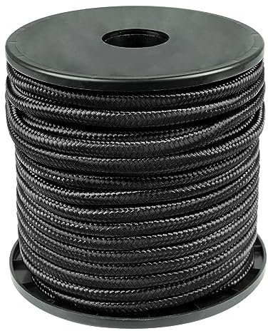 Black Snake Paracord Camping Seil allzweck Tau auf Rolle Verschiedene Stärken und Längen Fallschirmleine - Schwarz - 9mm/30m