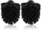 DAMENGOTA 2 Pcs Replacement Toilet Brush Head, Easy Screw-On Universal Toilet Cleaning Brushes Head for Bathroom Accessories(Black)