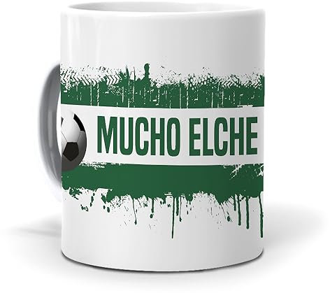 mundohuevo Taza Personalizada con Texto. Regalo Original. Elche. Regalo Equipo de Futbol. Haz