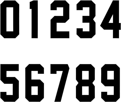 YANGWEN Toppe termoadesive a forma di numero, 24 pezzi, altezza 12,7 cm, da 0 a 9, per magliette, vestiti, borse, decorazioni fai da te