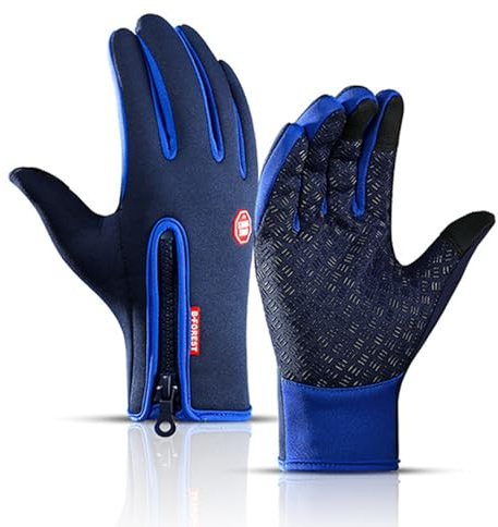 HYLM Thermo Alpin, Freezer Thermo-Handschuhe für Herren, warm, Touchscreen, wasserdicht, für den Winter (A0001-DB, L)