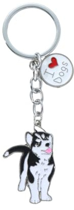 BT Bear Dog Key-ring Keychain,DO ID Tag Cute Metal Dog Keychain Keyring Keyfob Bag Charm