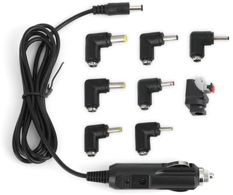 12V 2A Car Charger Power Cord to Cigarette Lighter with 8 Connectors Universal 5.5x2.1mm DC Power Cable for DVD Player GPS Bluetooth Speakers Breast Pump Camera CD Player Bush Naviskauto Sylvania 5FT