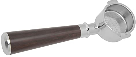 Siebträger mit Holzgriff, 51-mm-KorbBodenloser Siebträger 51-mm-Korb mit Holzgriff für die Kaffeemaschine ECO310 (Typ A Lila Sandelholz)