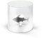 WD Lifestyle - Bicchiere in Vetro Borosilicato 250ml con Soggetto in Vetro Colorato Interno (Squalo)