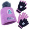 Disney Stitch Mädchen Winter Accessoires, Kinder Mütze, Handschuhe, Schal - Wähle aus Sets, Geschenke für Kinder (Lila Stitch 2-Teilig)