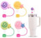 4 Pack Lollipops Straw Covers Cap Compatible with Stanley Cup 30 40 Oz, Cute Funny Tumbler Straw Topper Gift Stanley Cup Accessories Set (Lollipops)
